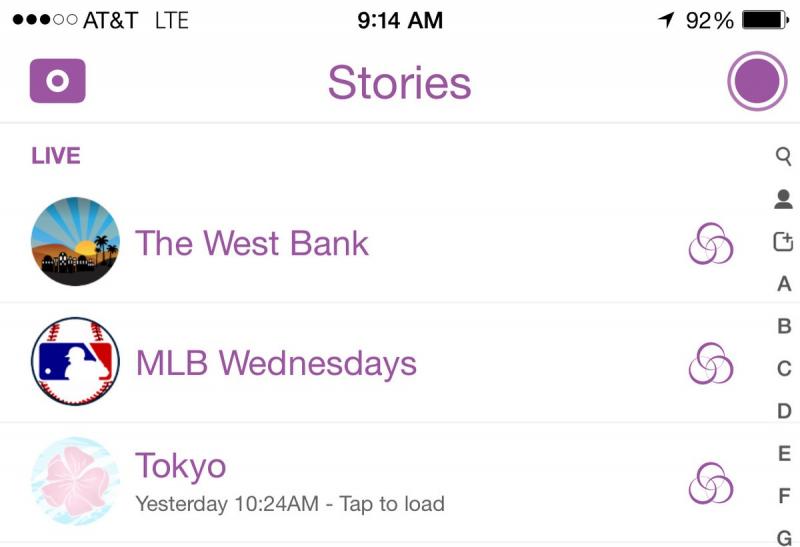 Snapchat stories